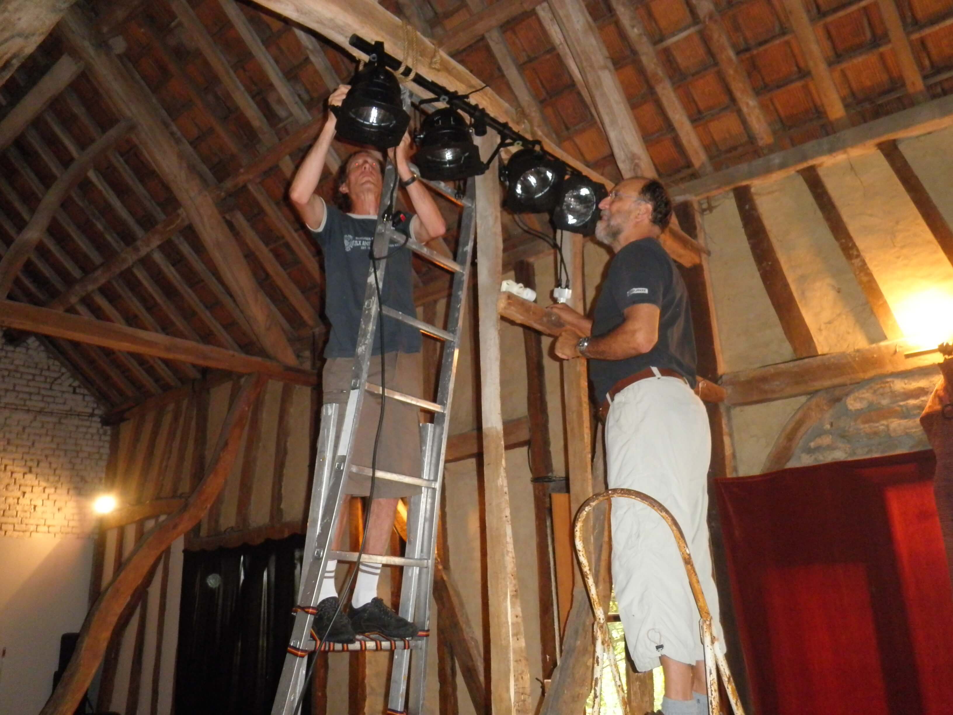 installation des luminaires